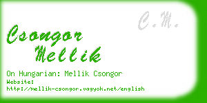 csongor mellik business card